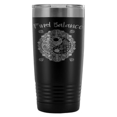 Yin Yang Yoga Travel Mug Find Balance 20oz Stainless Steel Tumbler