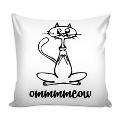 Yoga Cat Graphic Pillow Cover Ommmmeow