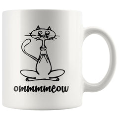 Yoga Cat Mug Ommmmmeow 11oz White Coffee Mugs
