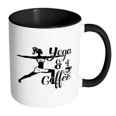 Yoga Coffee Mug Yoga And Coffee White 11oz Accent Coffee Mugs