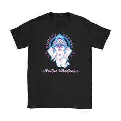 Yoga Ganesha Shirt Positive Vibrations Gildan Womens T-Shirt