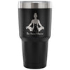 Yoga Meditation Cat Travel Mug Be Here Meow 30 oz Stainless Steel Tumbler