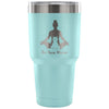 Yoga Meditation Cat Travel Mug Be Here Meow 30 oz Stainless Steel Tumbler