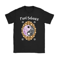 Yoga Yin and Yang Shirt Find Balance Gildan Womens T-Shirt