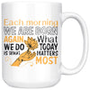 Zen Meditation Mug Each Morning We Are Born Again 15oz White Coffee Mugs