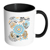 Zen Meditation Mug Hope Inspire Laugh Meditate White 11oz Accent Coffee Mugs