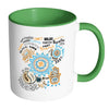 Zen Meditation Mug Hope Inspire Laugh Meditate White 11oz Accent Coffee Mugs