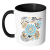 Zen Meditation Mug Hope Inspire Laugh Meditate White 11oz Accent Coffee Mugs