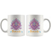 Zen Meditation Yoga Lotus Flower Mug Namaste 11oz White Coffee Mugs