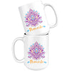 Zen Meditation Yoga Lotus Flower Mug Namaste 15oz White Coffee Mugs