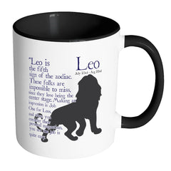 Zodiac Astrology Mug Leo White 11oz Accent Coffee Mugs