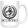 Zodiac Astrology Mug Scorpio 15oz White Coffee Mugs