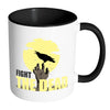 Zombie Mug Fight The Dead White 11oz Accent Coffee Mugs
